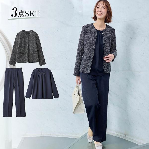 卒業式 母 服装 スーツ 入学式 ママ セットアップ フォーマルスーツ セレモニースーツ レディース...