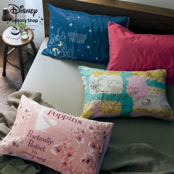 Disney ディズニー 片面4重ガーゼの枕カバー（選べるキャラクター）