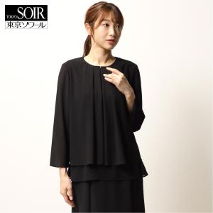 東京ソワール 喪服 ブラウス レディース ブラックフォーマル トップス