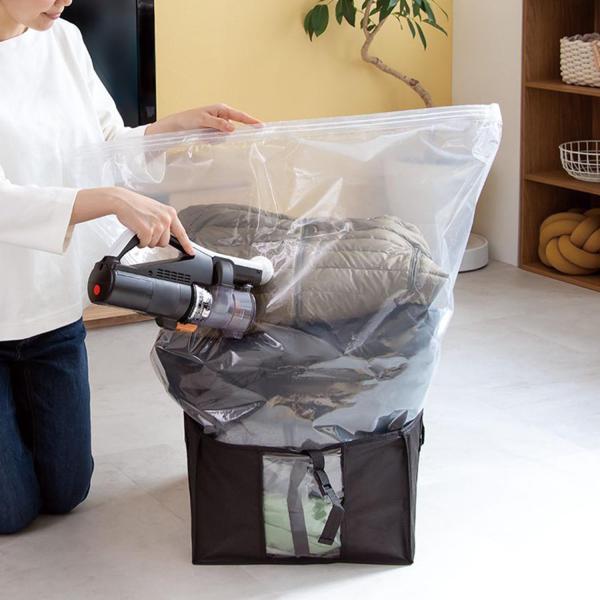 圧縮ケース 収納ケース 圧縮収納ケース 衣類収納ケース 服 衣類 収納 折りたたみ コンパクト 透明...