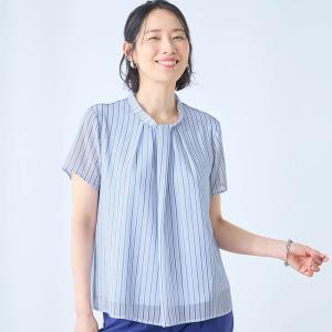 ブラウス トップス 半袖 レディース 女性 サ...の詳細画像1
