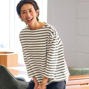 綿素材の八分袖カットソー M L LL