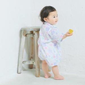 甚平 キッズ 子供服 じんべえ ロンパース ベ...の詳細画像5