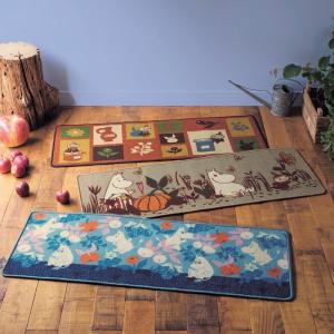 キッチンマット 120 マット キッチン 台所 洗える 滑りにくい プリント 防汚 MOOMIN ムーミン キャラクター リトルミィ おしゃれ 新生活 約44×120cm