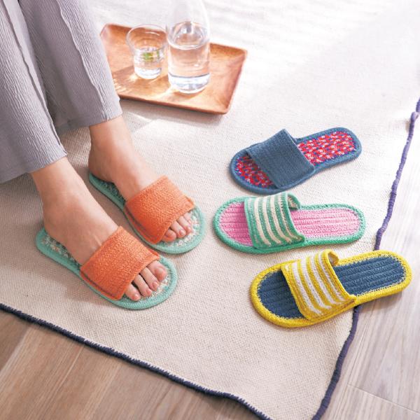 スリッパ 室内履き ルームシューズ 室内スリッパ 洗える シンプル おしゃれ コットンサンダル まえ...