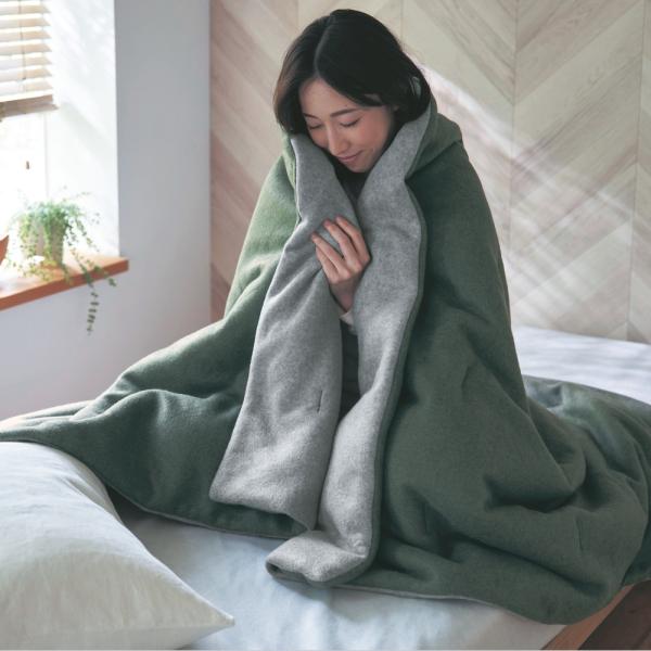 毛布 掛け布団 シングル 布団 わた入り毛布 ブランケット 掛布団 洗える フリース生地 表裏配色デ...