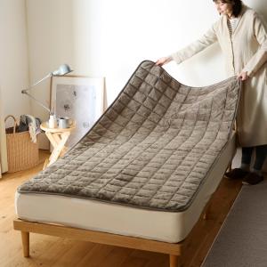 敷きパッド シングル ベッドパッド ベッドマット パッド 洗える 置くだけ あたたか あったか 冬寝具 マイクロファイバー シンプル 滑り止め付き おしゃれ