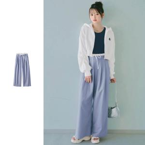 パペルラピス ダブルウエストレイヤード風タックルーズパンツ(ウエスト調節可) J-XS（145〜155） J-S（150〜160） J-M（155〜165）