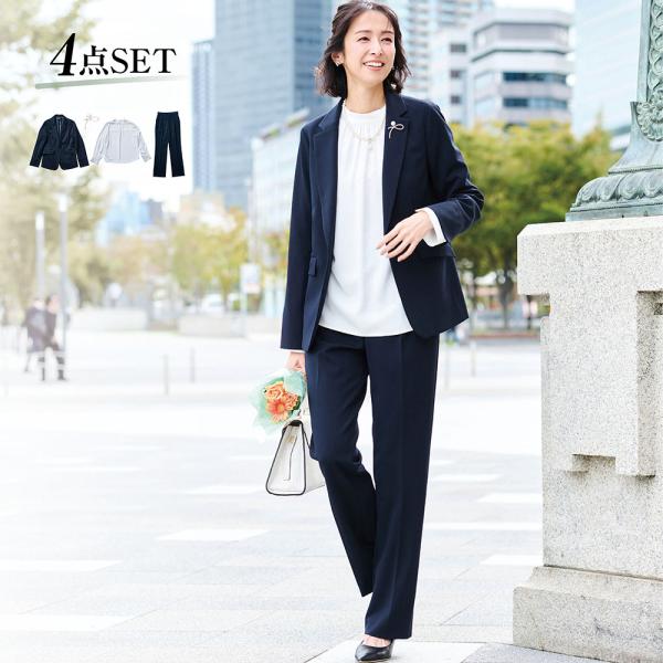 スーツ 卒業式 母 服装 入学式 セレモニースーツ パンツスーツ レディース レディーススーツ ジャ...