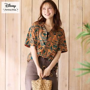 シャツ 半袖 レディース トップス メンズ ユニセックス レディースシャツ メンズシャツ ディズニー Disney マウイ／モアナと伝説の海 総柄 おしゃれ