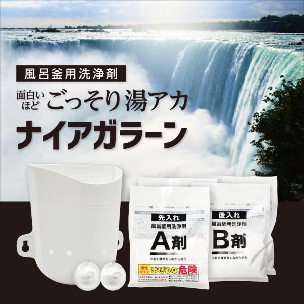 高濃度洗浄剤 追い炊き配管用 お風呂掃除洗剤 2回分セット 面白いほどごっそり湯アカ ナイアガラーン...