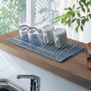 水切り網 水切りあみ 水切り キッチンツール 台所用品 ステンレス 波状 水切り用品 水切りグッズ 便利グッズ 燕三条 斜め置き シンプル おしゃれ