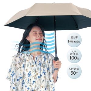 首元ひんやり　ファン内蔵折りたたみ日傘