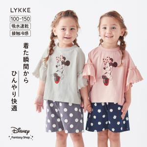 tシャツ キッズ 半袖 トップス ディズニー Disney キャラクター キッズtシャツ キッズティーシャツ 接触冷感 吸水速乾 女の子 おしゃれ リッケ LYKKE