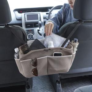 カーポケットバッグ カーポケット バッグ カー用品 ショッピングバッグ 2WAY お買い物バッグ アジャスター メッシュ素材 おしゃれ mottemii
