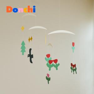 モビール インテリア ペーパー 紙製 Donchiさん コラボ リビング ダイニング キッズルーム 部屋を彩る ゆらゆらモビール 夜空 チューリップ おしゃれ