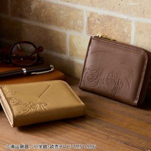 財布 ミニ財布 サイフ さいふ 本革 レザー 型押し L字ファスナー 名探偵コナン キャラクター ファッション雑貨 コナン 怪盗キッド シンプル おしゃれ