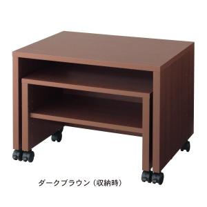 多機能プリンターワゴン　カラー　「ダークブラウン」