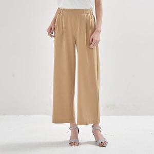 ワイドパンツ レディース 撥水 大きいサイズ 40代 30代 パンツ STYLE SNAP シワになりにくい おしゃれ きれいめ エレガント ベージュストライプ S M L LL 3L