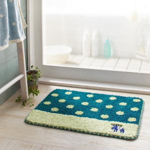 バスマット 水玉のバスマット＜ＭＯＺ＞　カラー　「ブルー」