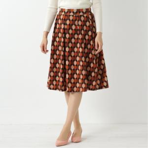 何枚でも欲しい◎プリントスカート オレンジ M L LL