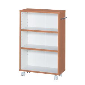 ワゴン クローゼット 収納 ブックワゴン 本棚 奥行48.5cm ナチュラル A／20