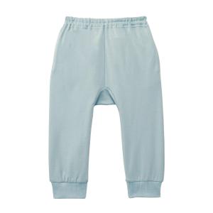 おしりにマチがあるロング丈フリルカエルパンツ スモーキーサックス