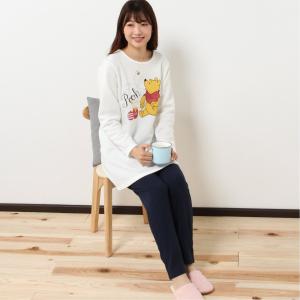 ディズニー シャギーチュニックパジャマ「くまのプーさん」 アイボリー M L LL