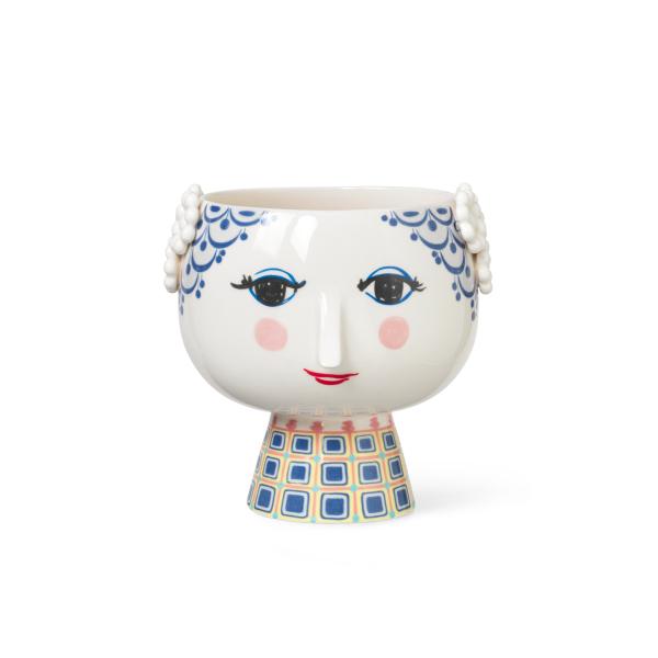 花瓶  北欧 ビヨン・ヴィンブラッド  EVA エヴァ フラワーポット ブルー H21cm 5652...