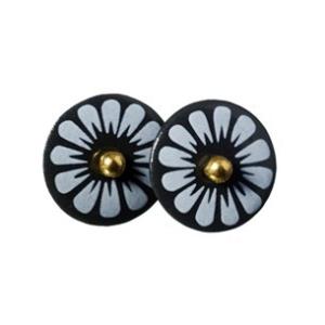 北欧雑貨 アクセサリー 磁器 ピアス シェアニング Scherning BELLIS BLAC FL...