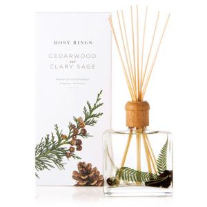 ディフューザー Rosy Rings ロ―ジ―リングス ボタニカル リードディフューザー シダーウッド&クラリセージ Botanical Reed Diffusers BRDJ-CC フレグランス｜bellemessage