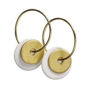 北欧雑貨 アクセサリー 磁器 ピアスシェアニング Scherning GOLD ゴールド リングピア...