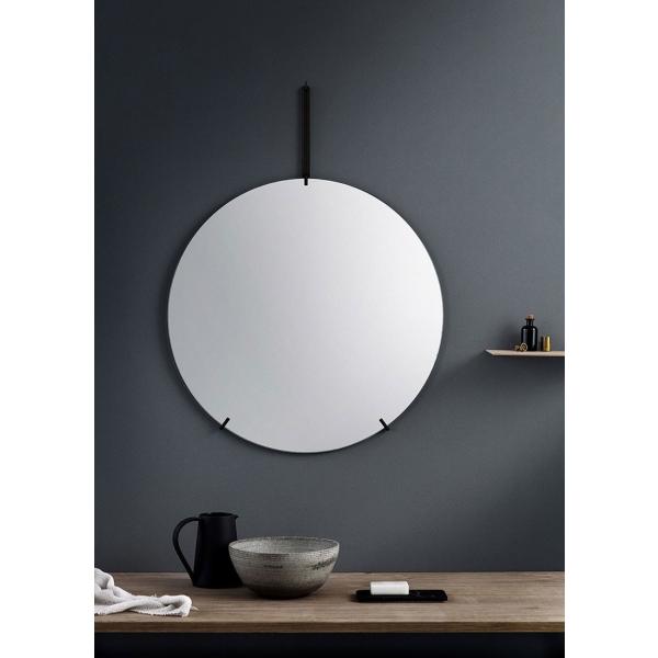 鏡 壁掛け MOEBE ムーベ ウォールミラー WALL MIRROR 直径70cm ブラックミラー...