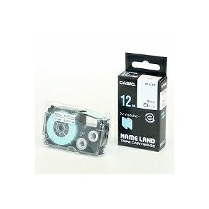 カシオ ネームランドテープカートリッジ12mm XR-12WE（XR12WE）【黒文字白テープ】 N...