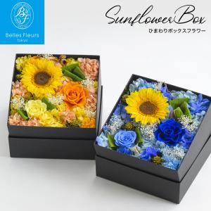 プリザーブドフラワーリース ブルーのバラとあじさい、白いソーラー