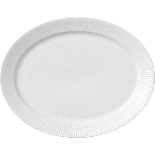 ロイヤル コペンハーゲン　ホワイトフルーテッド　オーバルディッシュ　34cm