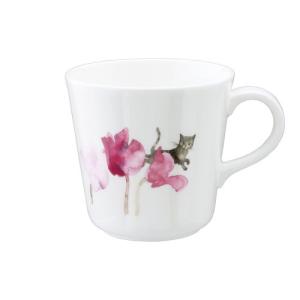 NARUMI ナルミボーンチャイナ いわさきちひろ マグカップ シクラメンと猫
