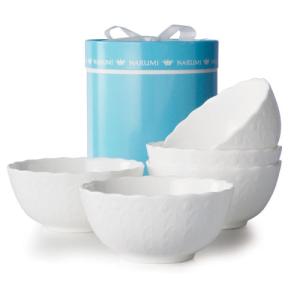 【未使用】NARUMI ボーンチャイナ シルキーホワイト ボウル＆小皿5枚セット ナルミ(NARUMI)/シルキーホワイト (Silky White) －ナルミ公式