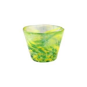 琥山窯 ぐい呑み 小野珀子作 釉裏金彩緑ぐい呑 item no.2f471