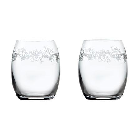 ウェッジウッド　クイーンズウエア　フェスティビティ　クリスタル　タンブラーペア　ギフトセット / お...