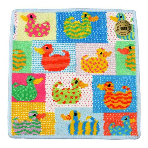 FEILER　フェイラー　『ダッキーパッチプティ』　ハンカチ　スカイブルー