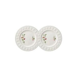 ウェッジウッド  クイーンズウエア　フェスティビティ ラズベリー　27cmプレート　ペアギフトセット