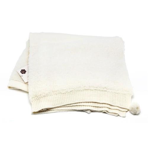 佐藤繊維×月兎印　ラビットスロー　ブランケット　ホワイト // おしゃれ ひざ掛け 毛布