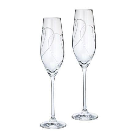 ウェッジウッド　クリスタル　プロミシス　『トゥー ハーツ』　シャンパントール　ペアギフトセット