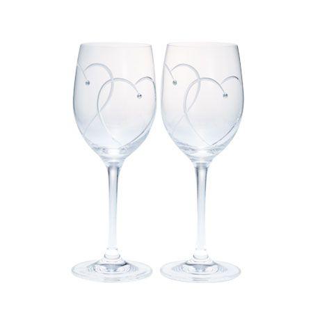 ウェッジウッド　プロミシス　『トゥー ハーツ』　ワイングラス　ペアギフトセット / おしゃれ　プレゼ...