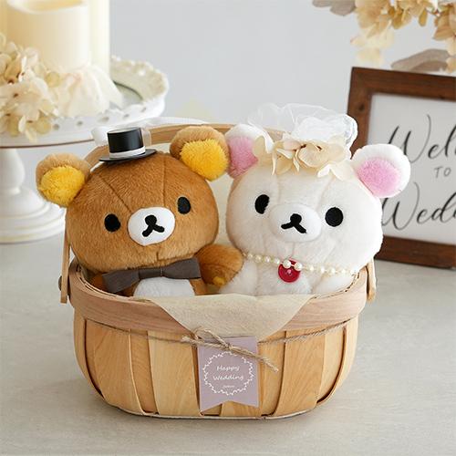 結婚式 電報 ギフト リラックマウェディングバスケット 結婚式 電報 祝電 ドール ウェルカムドール...