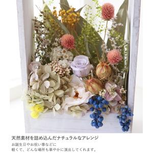 ドライフラワー ナチュラルフレーム スクエア ...の詳細画像1