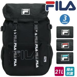 FILA リュックサック フィラ トリプルロゴ 撥水 フラップ リュック バックパック デイパック バッグ かばん メンズ｜bellezza