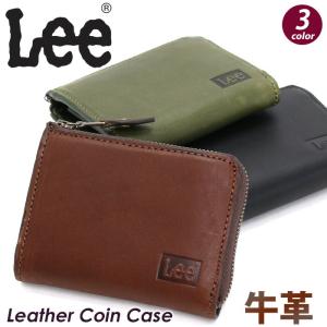 コインケース 小銭入れ 財布 Lee リー 本革 L字型 レザー ファスナー ウォレット メンズ レディース ユニセックス 男女兼用｜bellezza