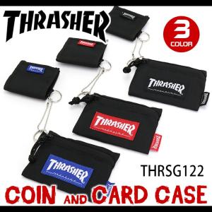 財布 スラッシャー THRASHER ウォレット カードケース コインケース 小銭入れ メンズ レディース おしゃれ ブラック 送料無料｜bellezza